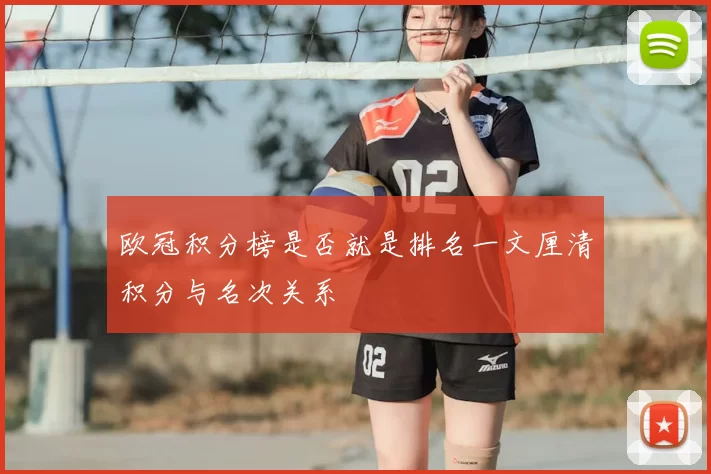 欧冠积分榜是否就是排名一文厘清积分与名次关系